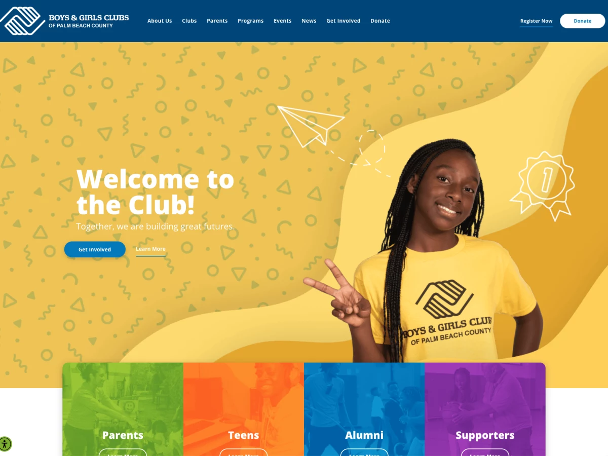 Boys & Girls Clubs of PBC website