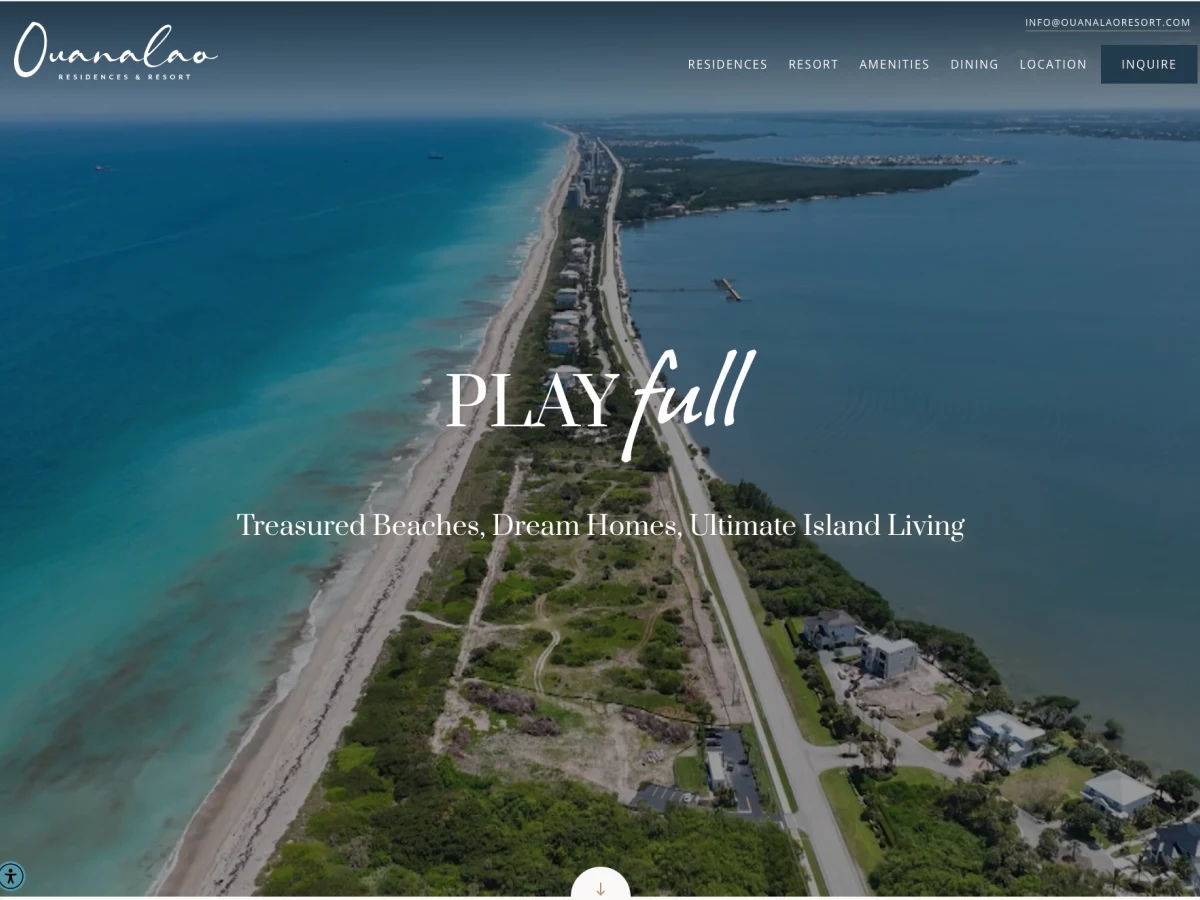 Ouanalao Resort website